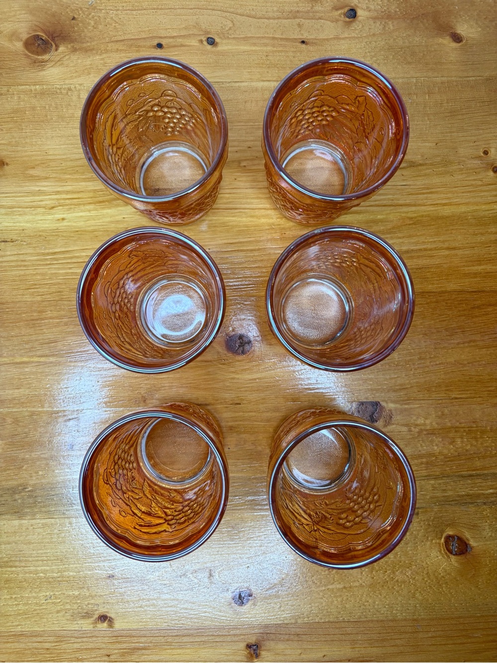 Classic Vintage Imperial Marigold Carnival Glass Water Set Pitcher 6 Tumblers - Picture 6 of 14